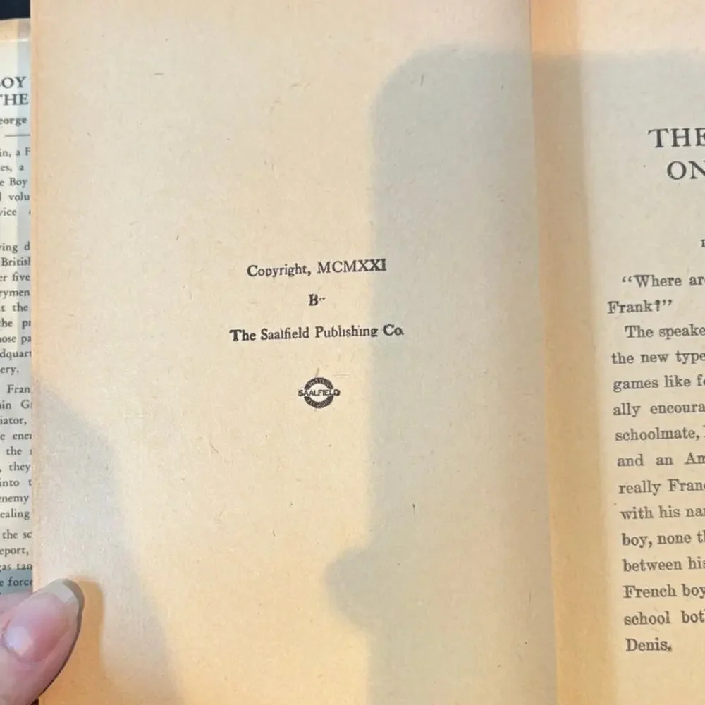 Vintage 1921 The Boy Scouts on the Trail Book, by George Durston, HC DJ